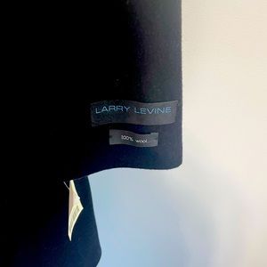 Mens Black Wool Coat - Larry Levine size 40 Regular